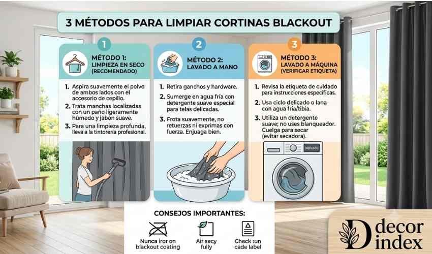 3 métodos para limpiar cortinas blackout