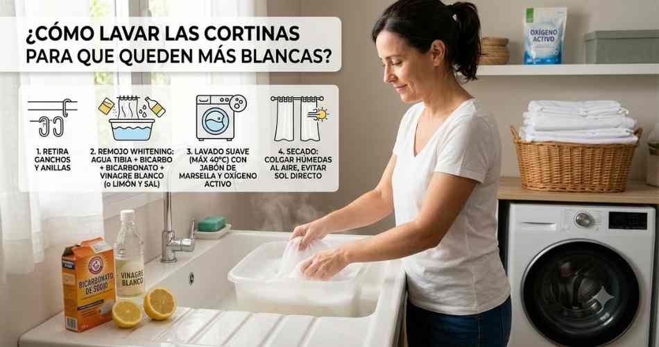 Cómo lavar las cortinas para que queden más blancas