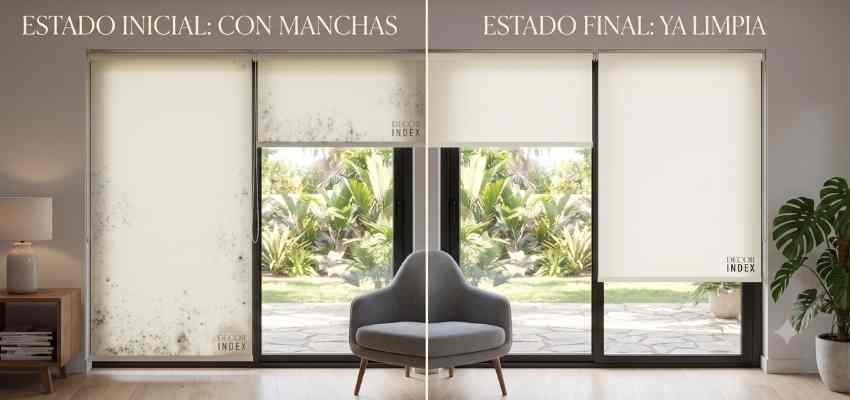 Cómo quitar moho y hongos de cortinas roller y estores