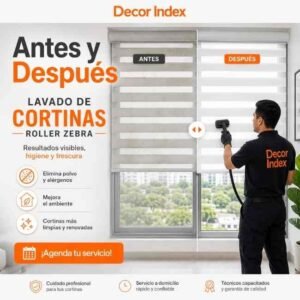 Lavado de cortinas roller zebra