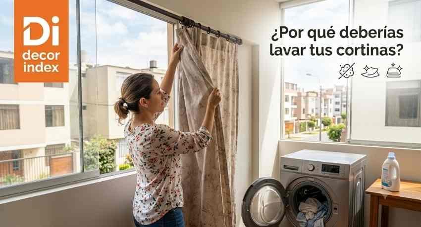 Por qué deberías lavar tus cortinas