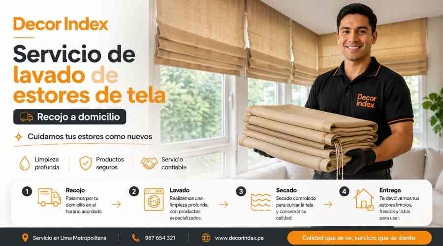 Servicio de limpieza de estores