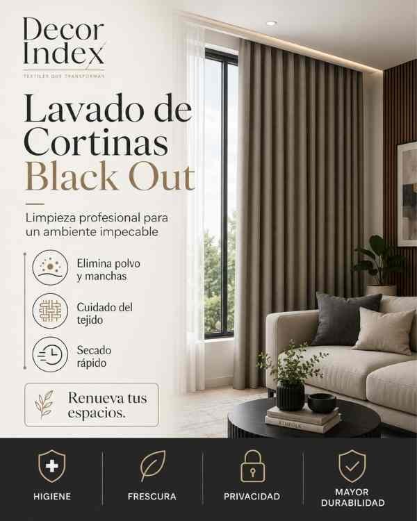 lavado de cortinas black outs