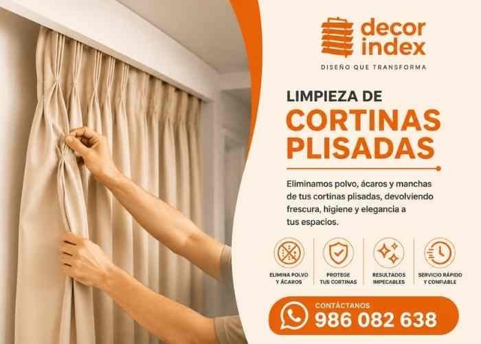 Limpieza de cortinas plisada