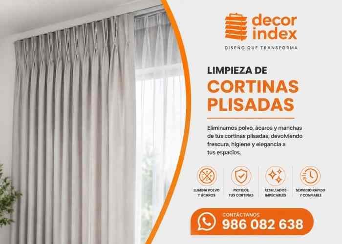 Limpieza de cortinas plisadas